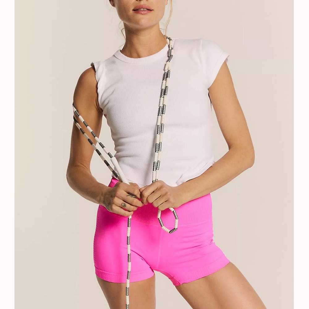 FREE PEOPLE | NWOT Good Karma Running Shorts in Hot Pink * - Picture 3 of 6